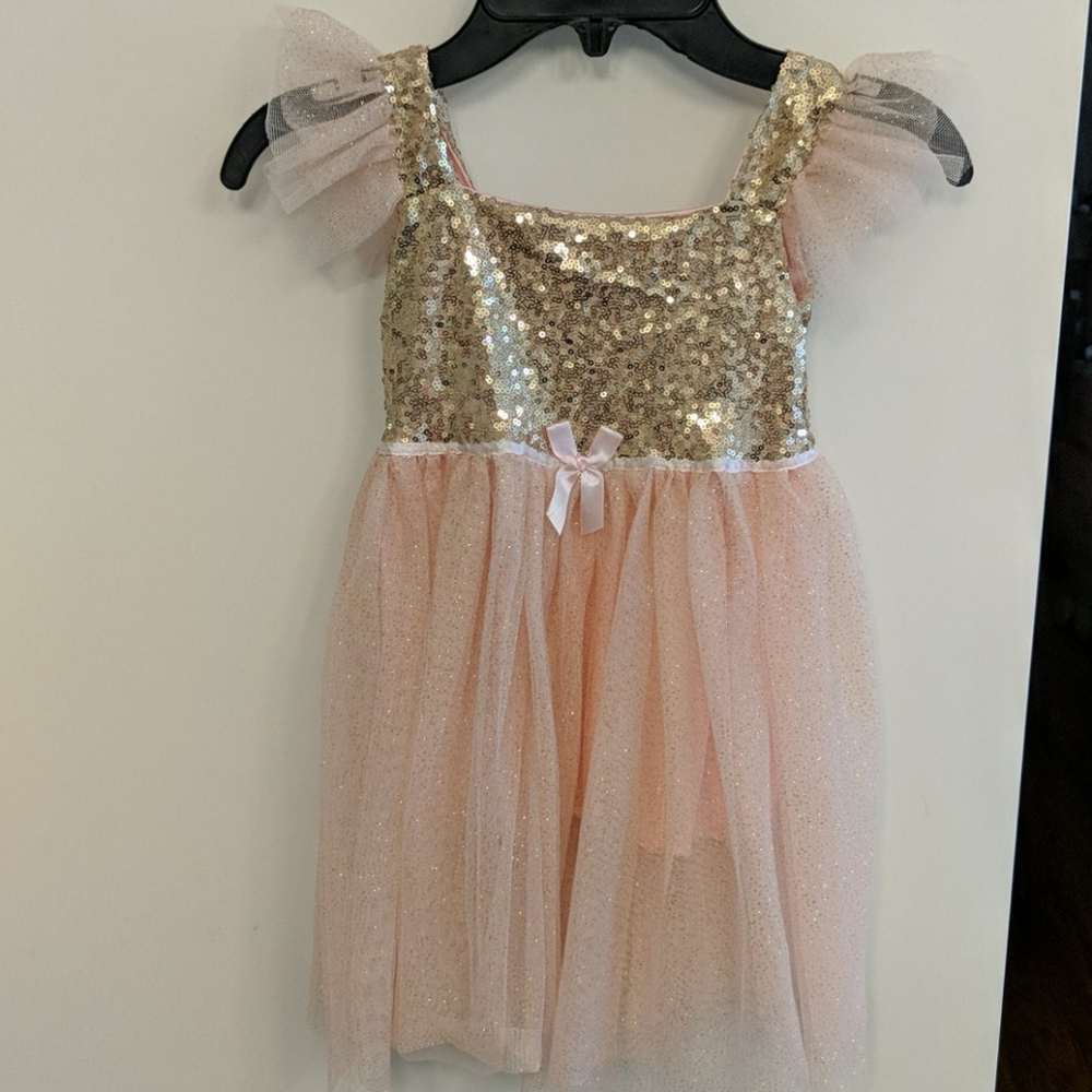 Sequined Glitter Tulle Dress